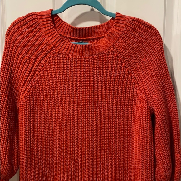 Aerie Coral Chunky Oversized Knit Crew EUC - Picture 5 of 14